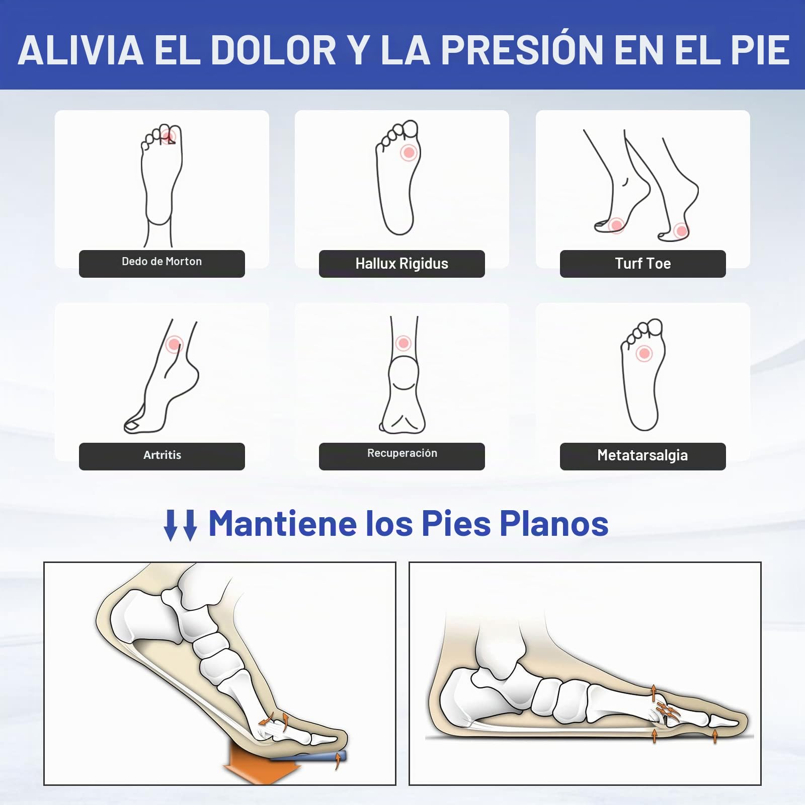 Plantillas de fibra de carbono FAKILO 1 pieza, inserto de zapato rígido para artritis, dedo del pie de césped, Hallux Limitus