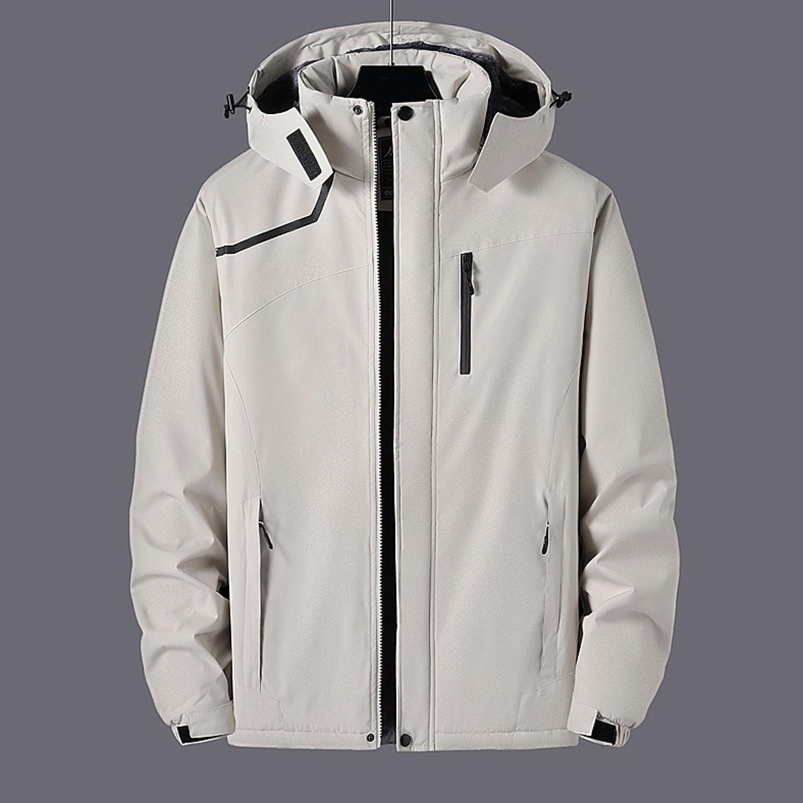 Abrigo de invierno para hombre, aislado, impermeable, cálido, para nieve, trabajo, montaña, cortavientos, con capucha, para esquí, lluvia
