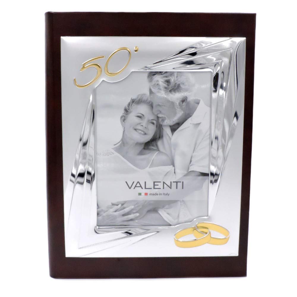 Valenti Argenti Album Portafoto 50° Anniversario Nozze Oro Foto Copertina cm 13x18 by