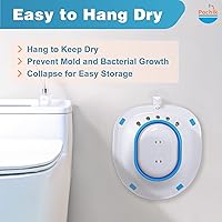 Vista 6 de Sitz Bath for WC Seat - Calma las hemorroides y el perineo, cuidado posparto, asiento de vapor Yoni para inodoro, plegable, fácil de almacenar