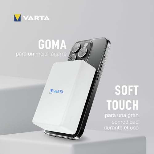 Power bank inalámbrico VARTA soluciona batería baja en iPhone y Android Qi 7