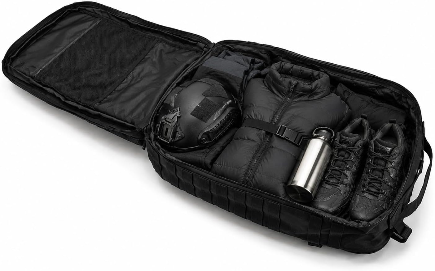 Large Black Tactical Backpack for Men, 50L/60L/70L Expandable Military Backpack