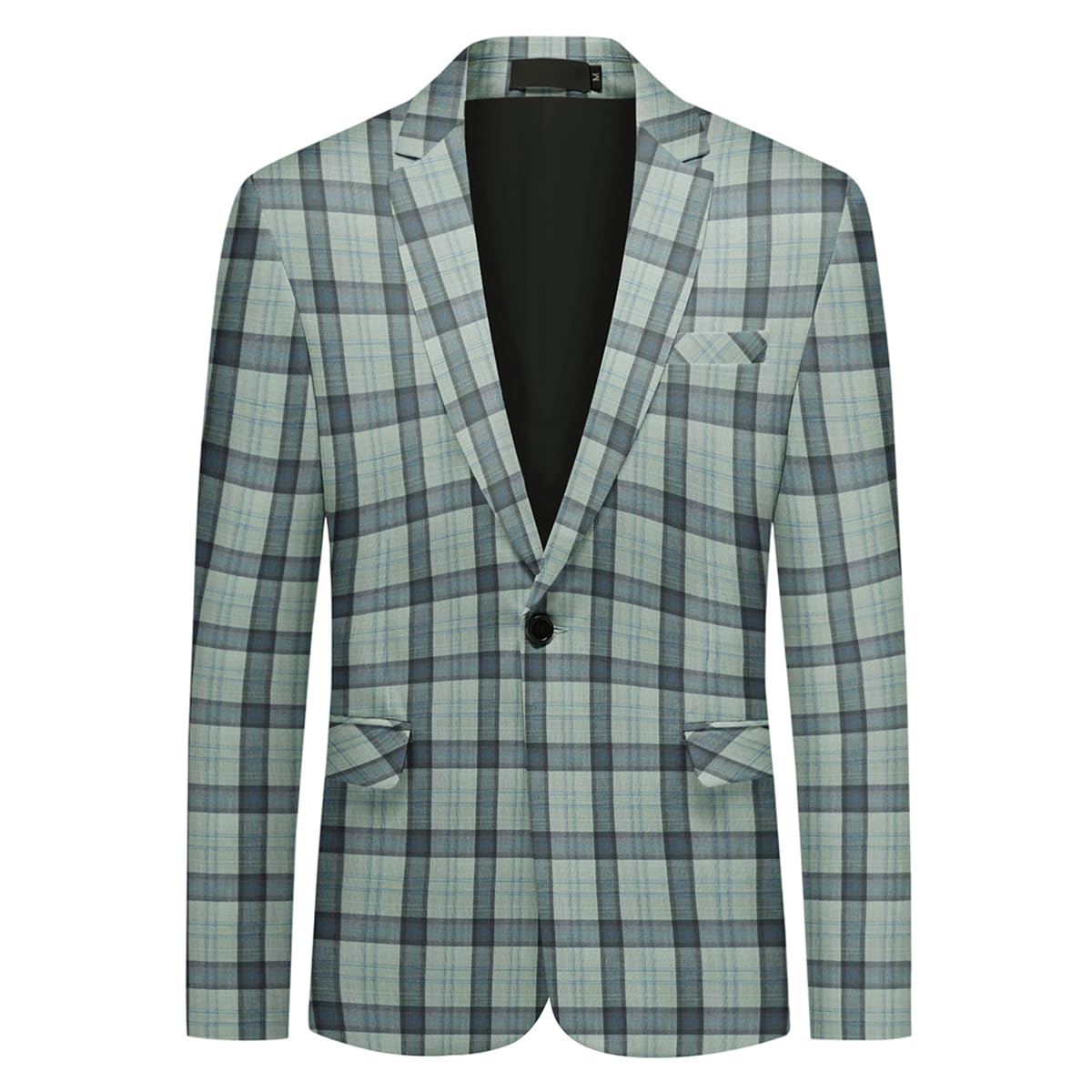 Allthemen Blazer Homme à Carreaux Coupe Ajustée Veste de Costume élégante Coupe Moderne pour Mariage