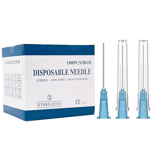 Miniatura 10 de Paquete de 100 suministros de medición de laboratorio de calibre 18 de 1 pulgada, empaquetados individualmente