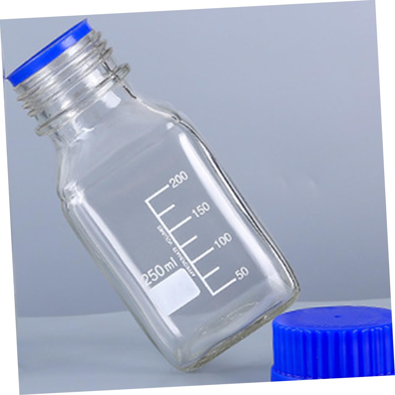 ERINGOGO Boccette in Vetro da Laboratorio 250ml, Bottiglia Graduata per Campionamento e Misurazioni Precise, 2 Pezzi per Industria e Laboratorio