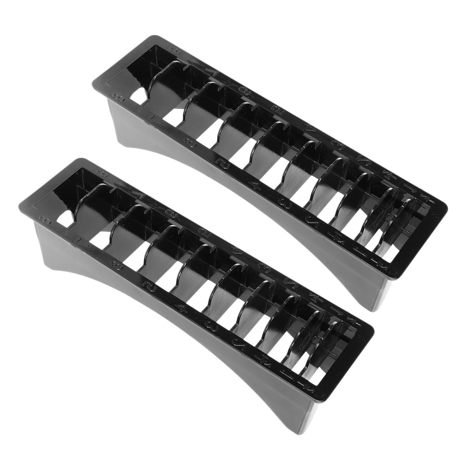 Caja de almacenamiento para peluquería en ABS negro con soporte para 2 peines guía de salón