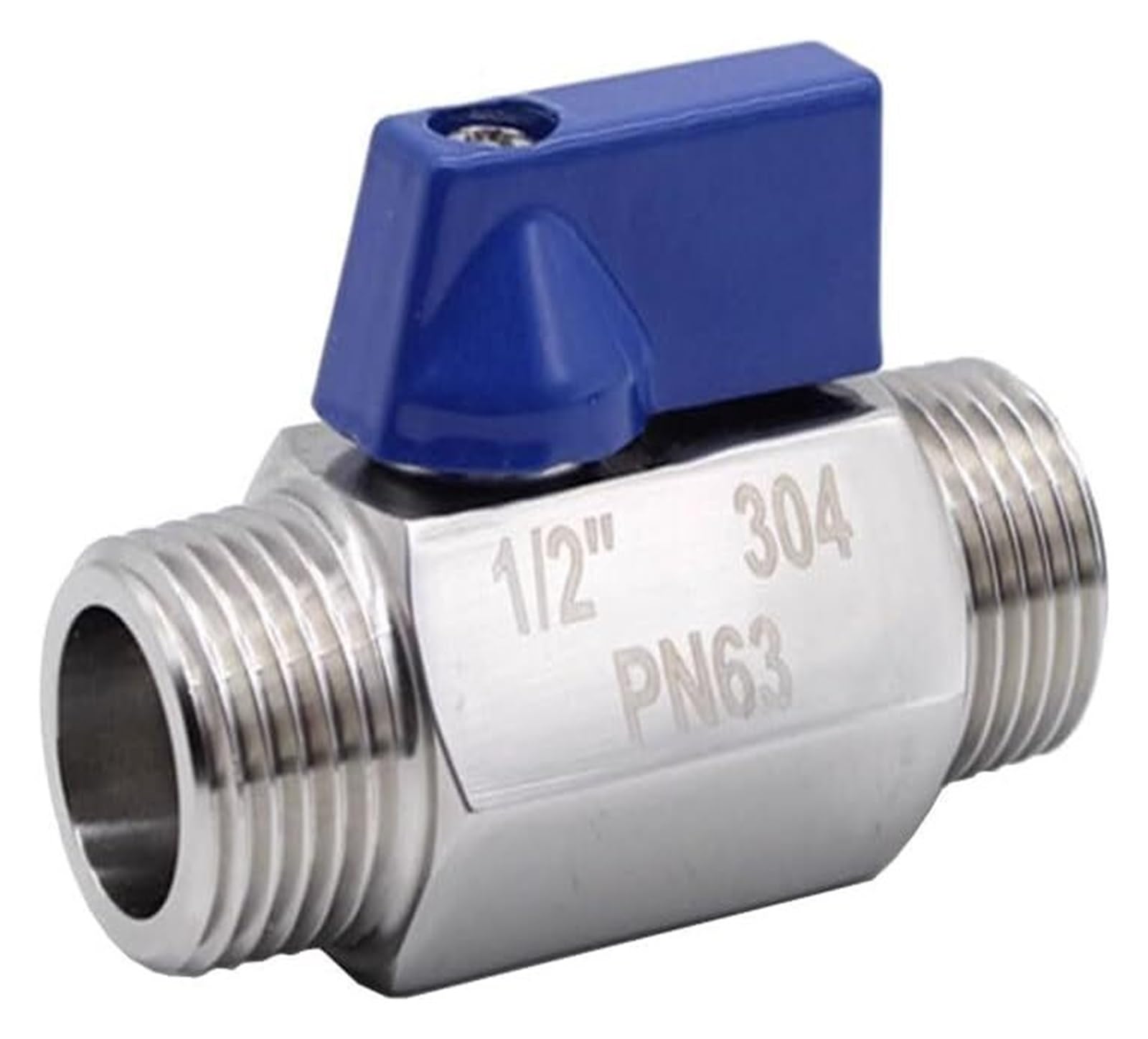 Válvula de bola de acero inoxidable SS304 mini con rosca macho y hembra para hardware 1