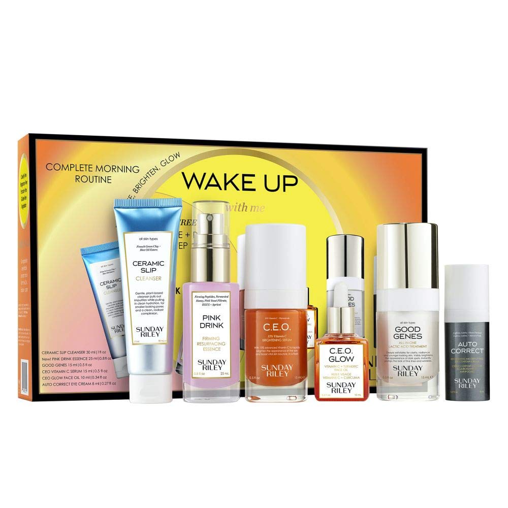 Sunday RileyWake Up With Me Complete Brightening Morning Skin Care Kit, 6 Piece Set