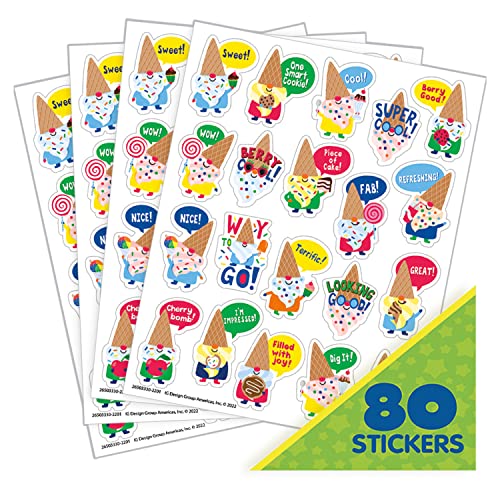 Eureka Dessert Gnomes Candy Scented Stickers, Pack of 80 - image 2