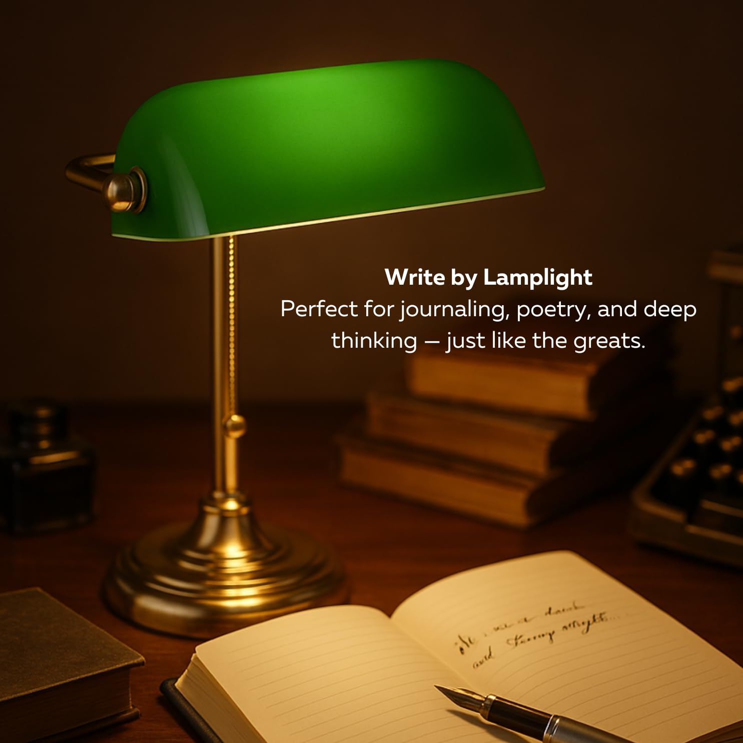 Bankers Lampada Da Tavolo Con Ombra Da Light Accents Lampada Da Scrivania Con Paralume In Vetro E Finitura LucidaLampada Da Lettura Vintage Lampada Antico Lampada Da Ufficio Banker
