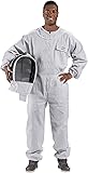 Bees & Co U74 Natural Cotton Beekeeper Suit With Fencing Veil White XL Regular Fit