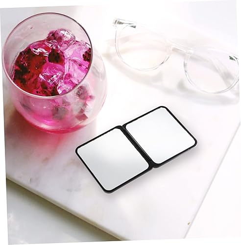 Miniatura 5 de Espejo redondo de 4 piezas, espejo pequeño y compacto, espejo de aumento compacto para monederos, cuadrado, maquillaje, bolso de mamá, doble cara,