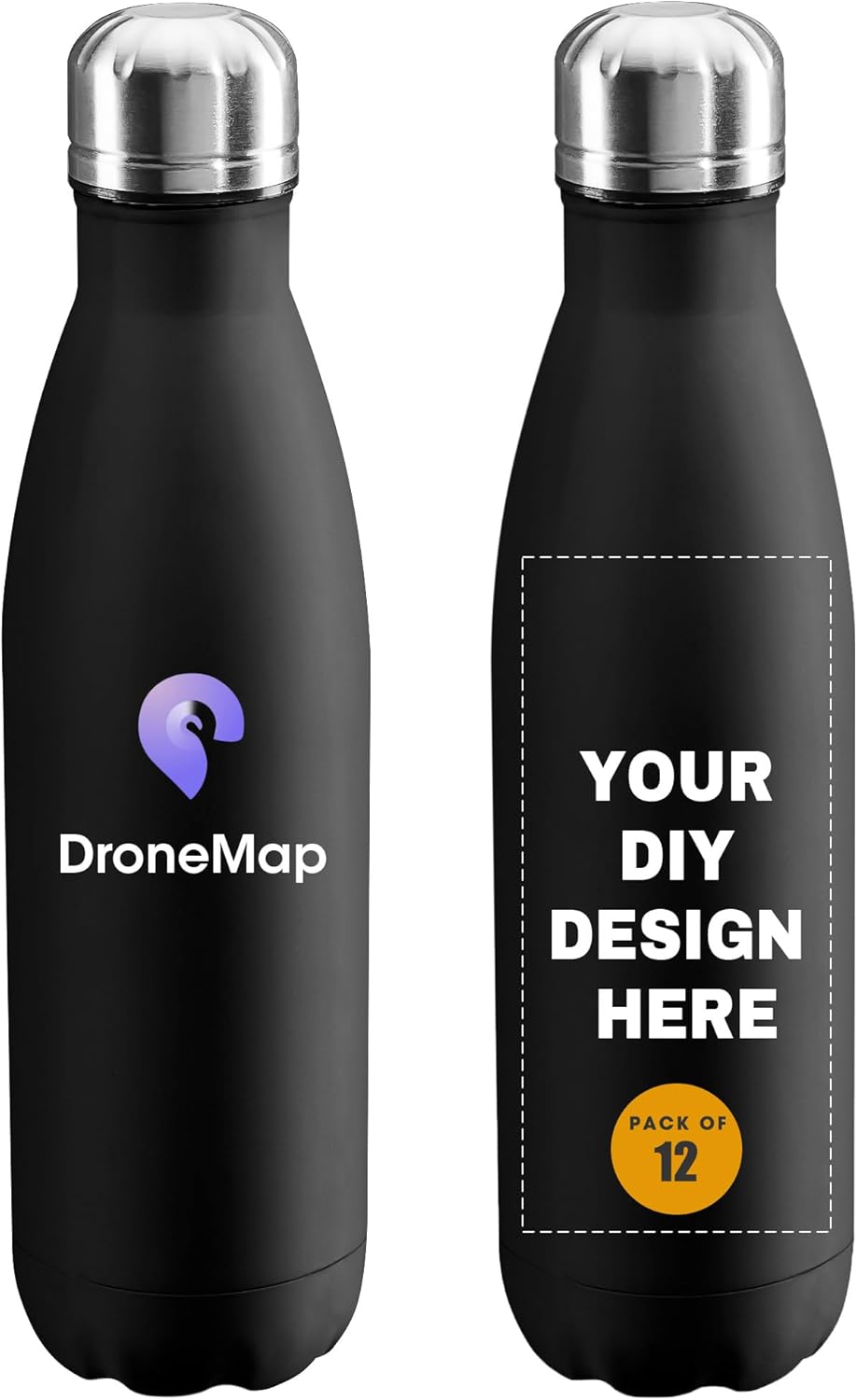 Personalized Custom Water Bottles Print in USA 17oz 60 Pcs Stainless Steel Double Wall Insulated Leakproof Cups With Colorful Text Logo for Sports Outdoors