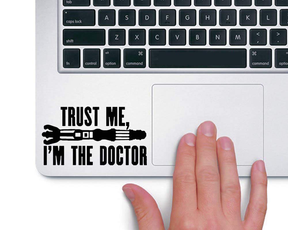 ISEE 360® Doctor Sonic Screwdriver Doctor Who Lapton Skin Stickers Black L x H 11.50 x 11.50 cm
