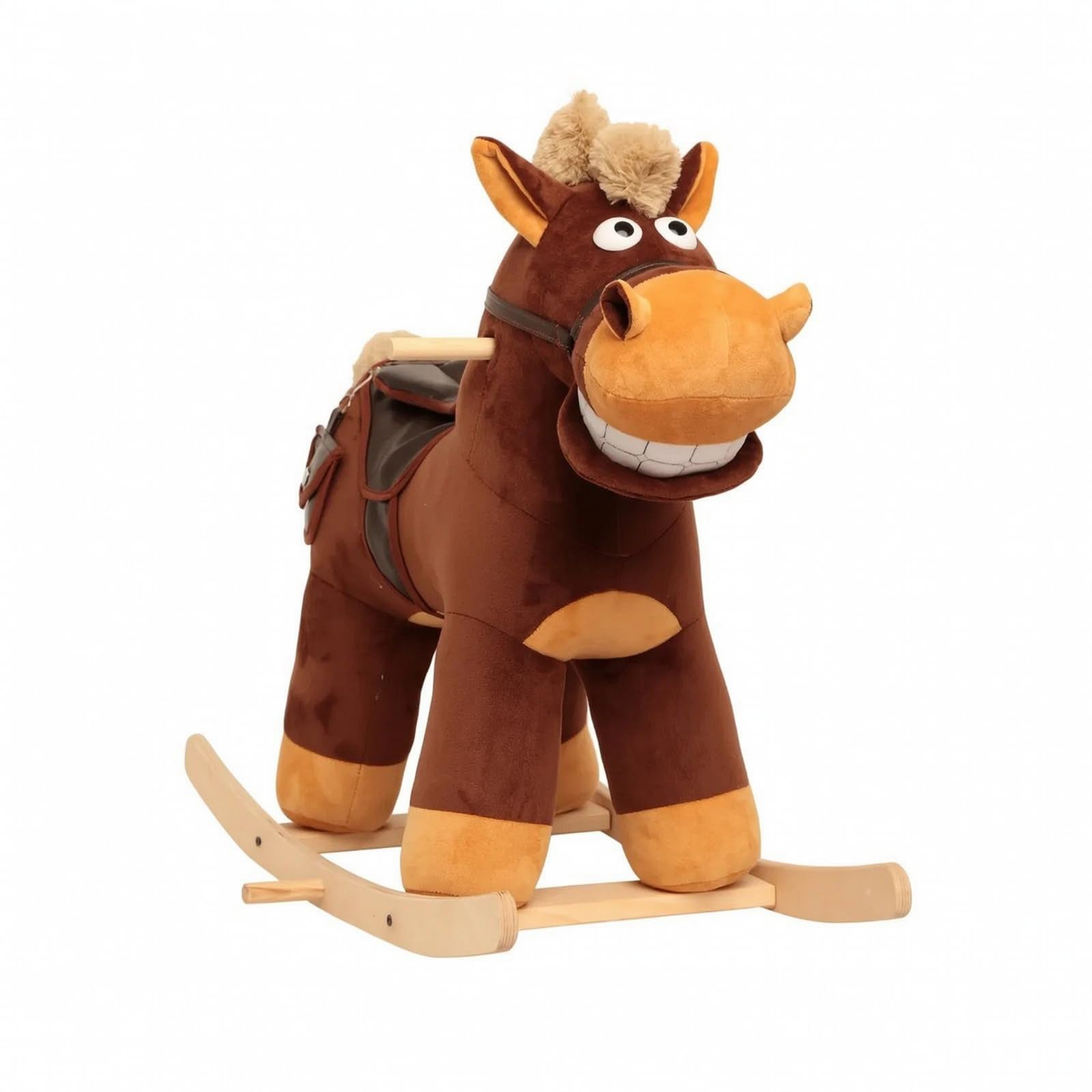 Cavallo a in Legno Soffice, Marrone