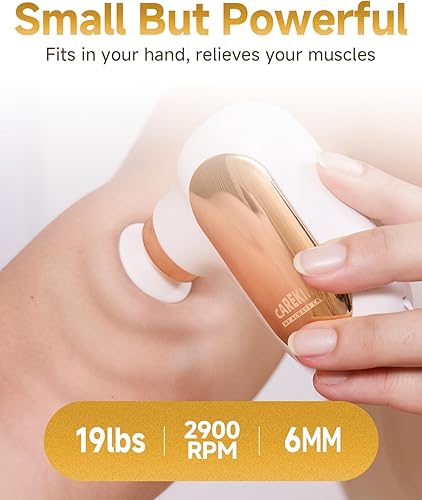 Miniatura 3 de Mini pistola de masaje de tamaño de viaje, potente pistola de masaje pequeña de tejido profundo para aliviar el dolor, masajeador muscular para