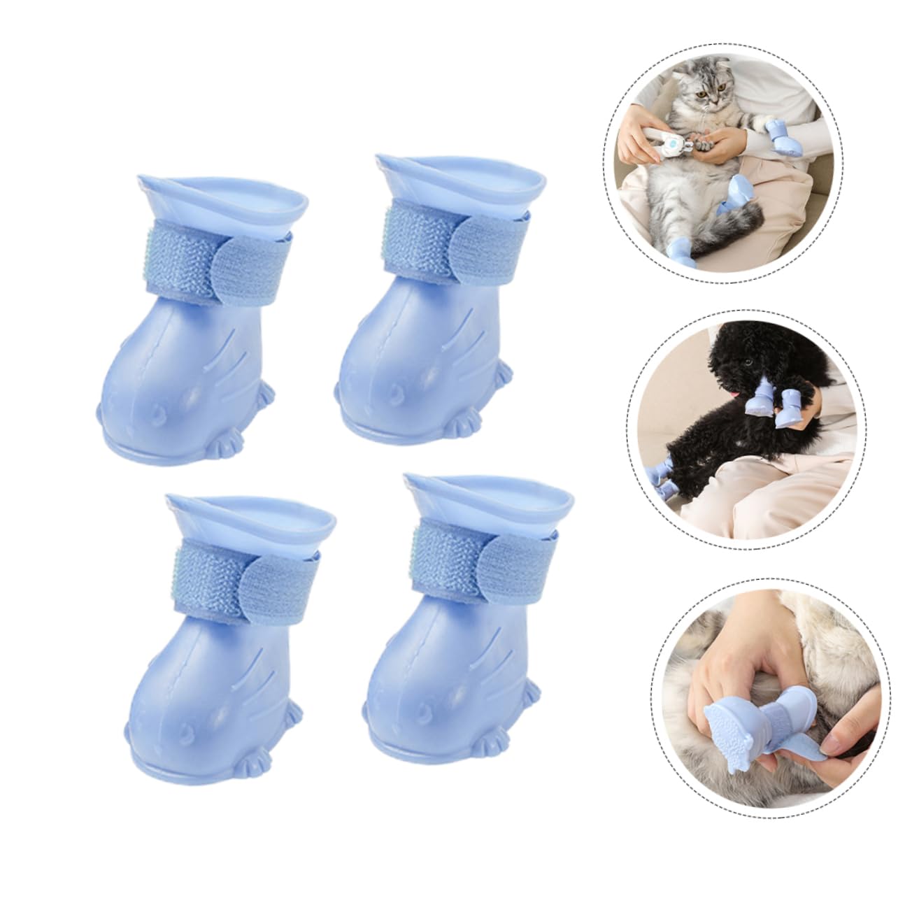 20 Pz Scarpe Impermeabili Stivali da Cucciolo Clima Canino Scarpe Invernali Puppy pupphub Scarpe da Pioggia per Animali Domestici Scarpe da Pioggia per Cuccioli Fare Un Passo Blue