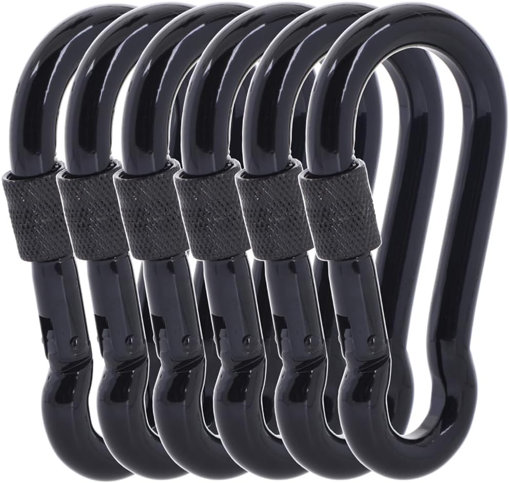 Carabiner Clips, 316 Stainless Steel Carabiner Clip, Heavy Duty Carabiner Hooks, Keychain Carabiners, Multi-Purpose Spring Snap Hook for Dog Leash, Outdoor Camping, Swing, Hammock