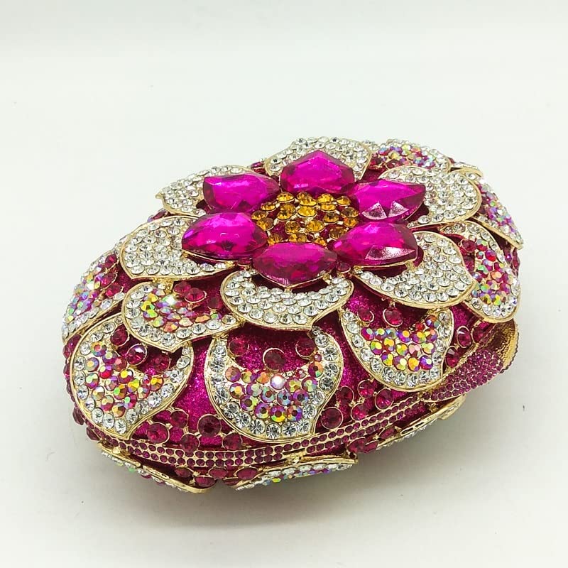 JJZXD 女性クリスタルクラッチフラワーイブニング財布