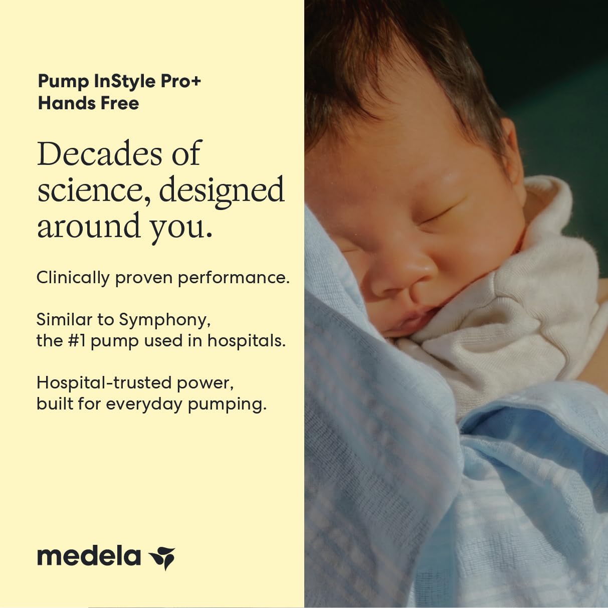 New Medela Pump in Style Pro+ - Extractor de leche manos libres, recargable, portátil, de grado hospitalario
