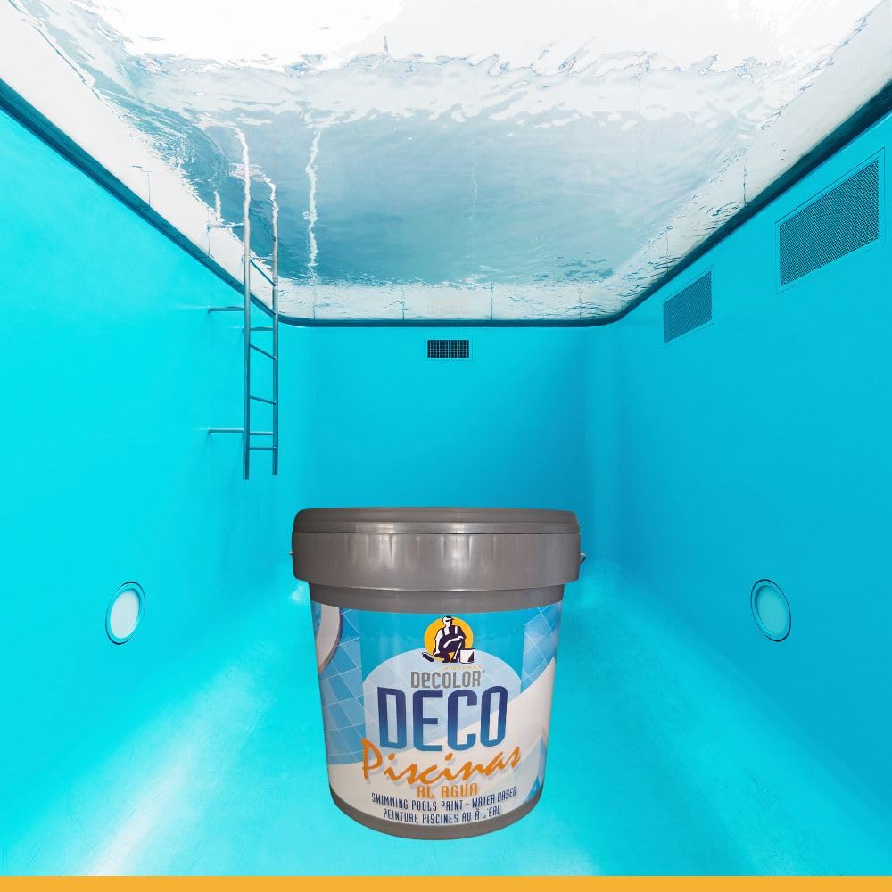 PINTURAS DECOLOR Pintura Para Piscinas Al Agua. Protección y Decoración. 4 Lt. Beige