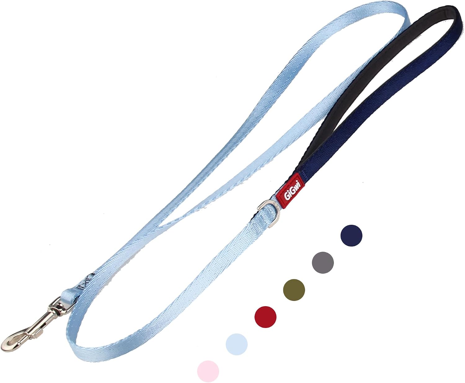 GiGwi 4 FT Heavy Duty Nylon Dog Leash with Padded Handle, Traffic Control Handle, 360° Swivel Metal Snap Hook, D-Ring for Poop Bag, Comfort Walking Lead No Rope Burn for Small Medium Large Dogs S