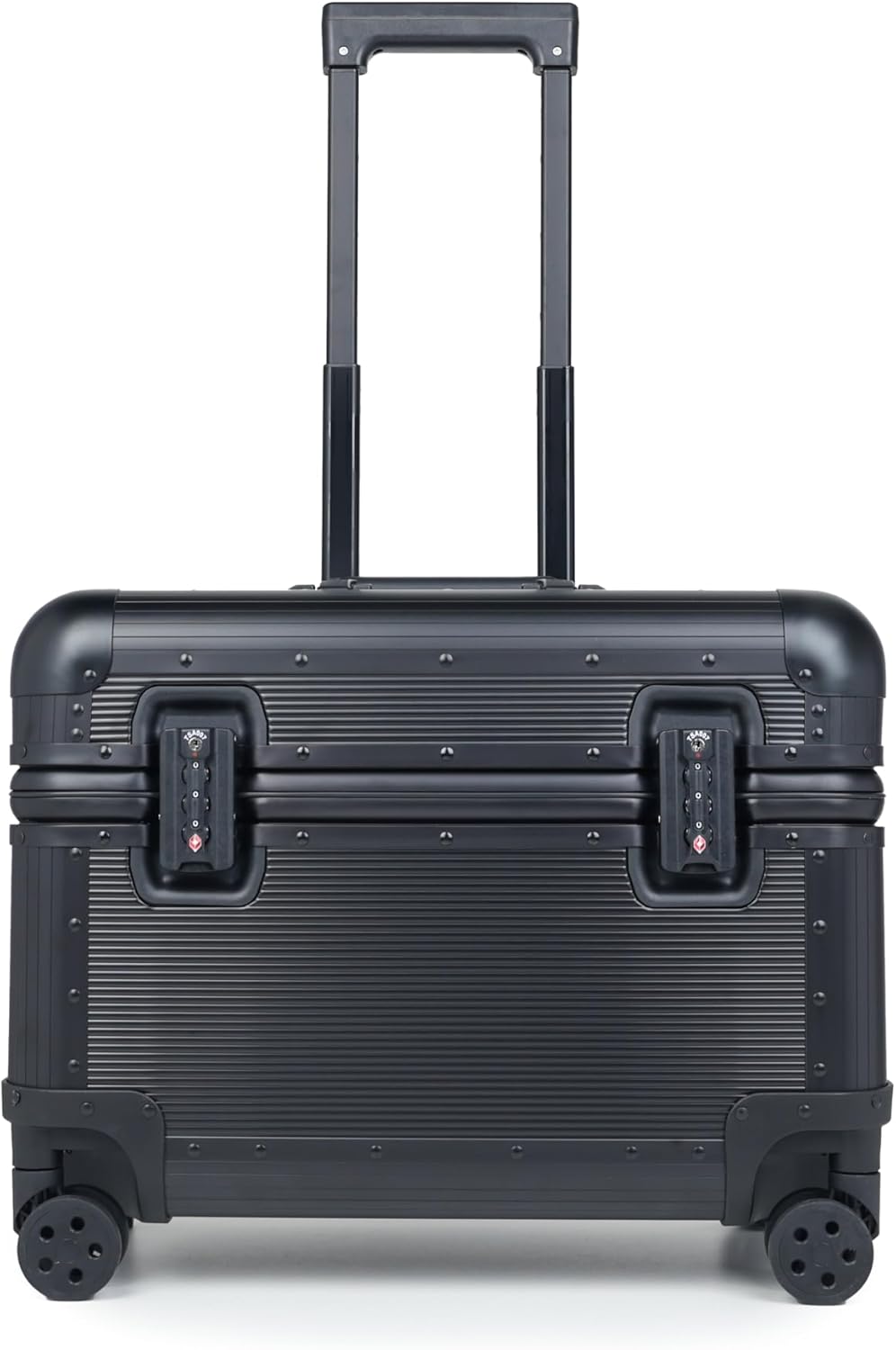 All Aluminum Rolling Camera Case, Pilot case, Camera roller bag, Carry on, Hard Shell Photography Equipment suitcase with 4 Wheels and Telescopic Handle (Black(only luggage))
