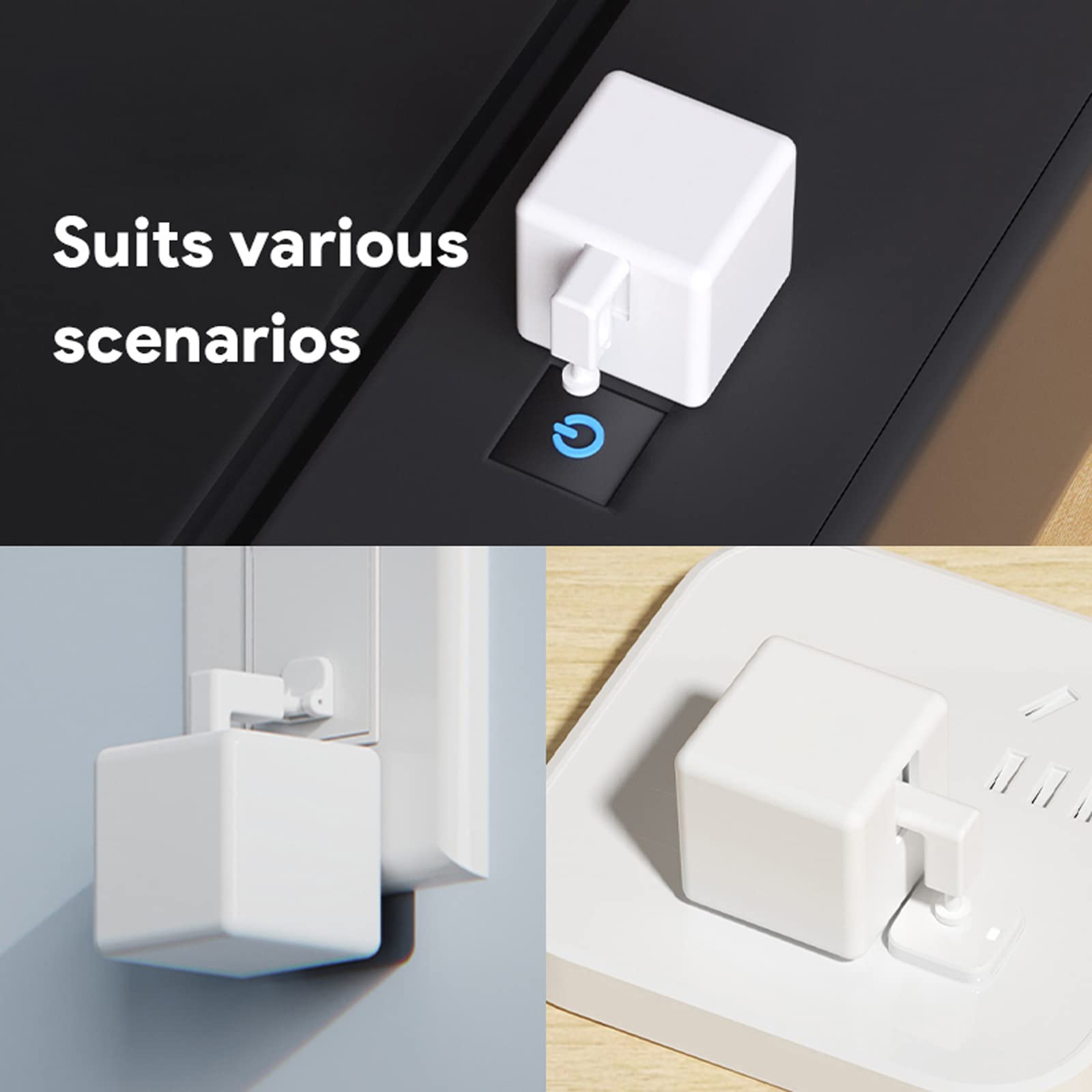 DAZZLEEX Interruttore intelligente pulsante pusher, 1 pz Smart Fingerbot Robot Interruttore per Bot Pulsante Push per Smart Life Telecomando Bianco