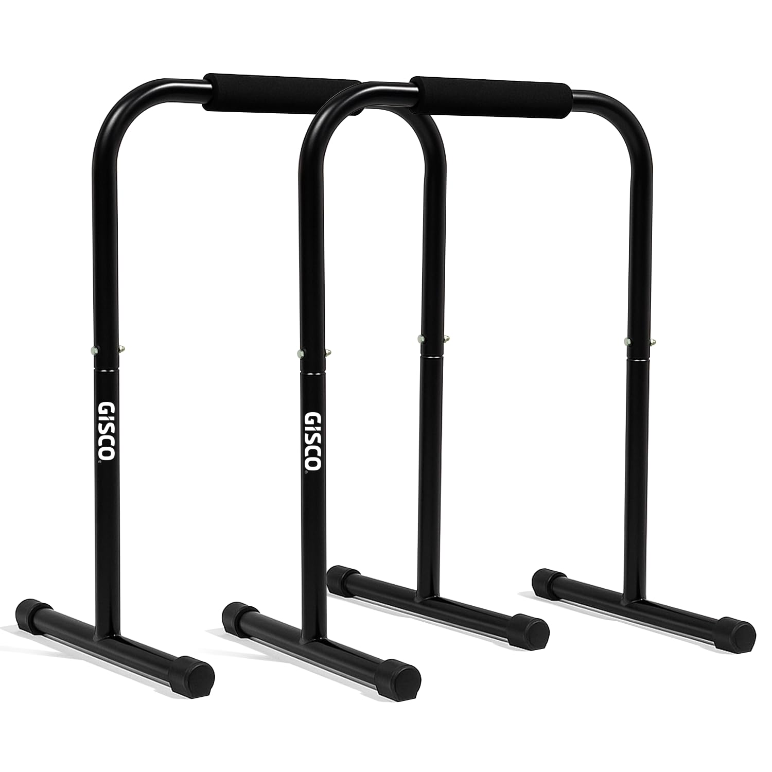 GISCO Fitness Equalizer Dip Bars Stand, Gymnastic Bars for Dipping, Home Gym Exercise Equipment Dipping Station for Pull Ups, Parallel Bars, Parallettes, Great for Push Ups and Strength Training-image-25