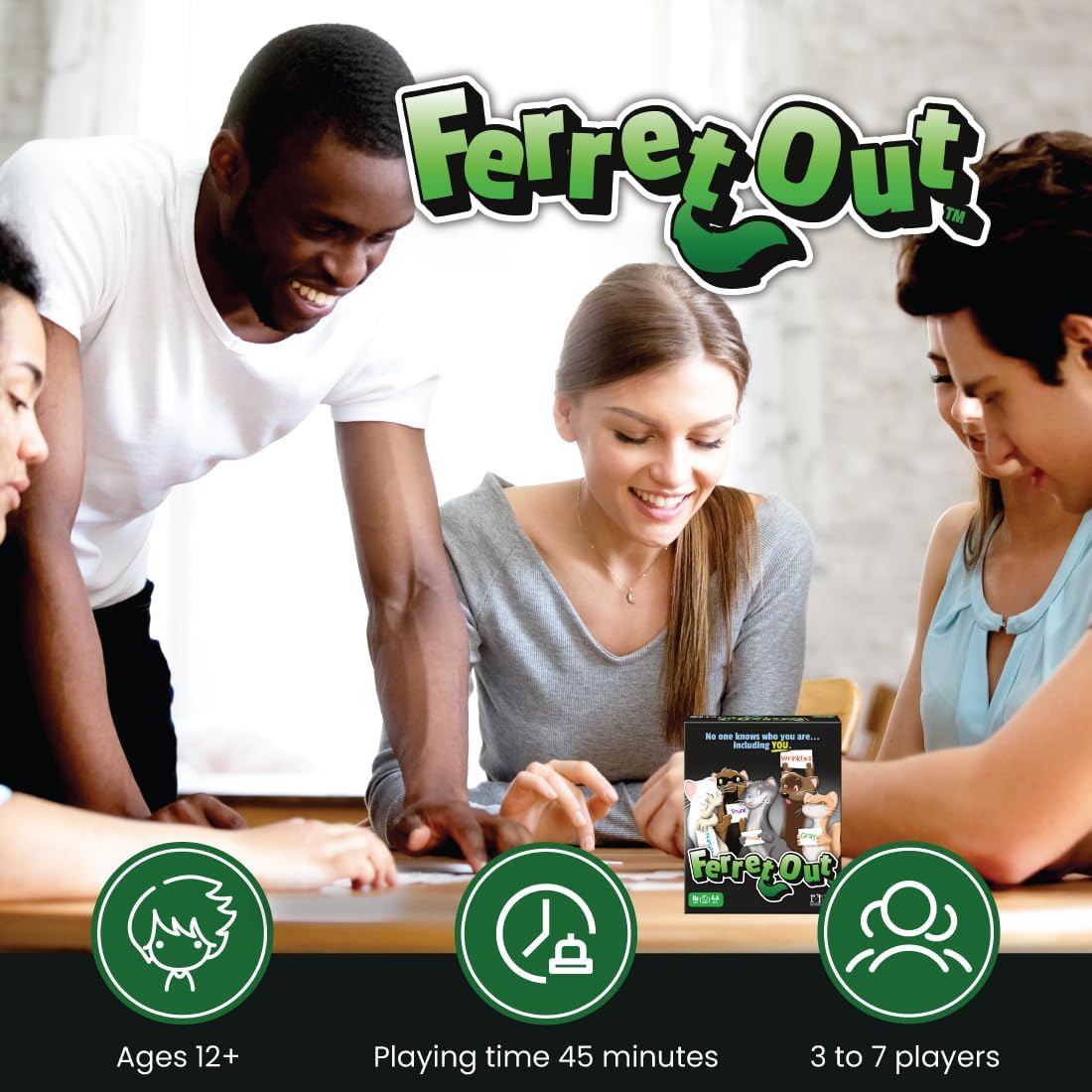 R&R Games Ferret Out, Family Card Game, Ideal for Adults and Kids