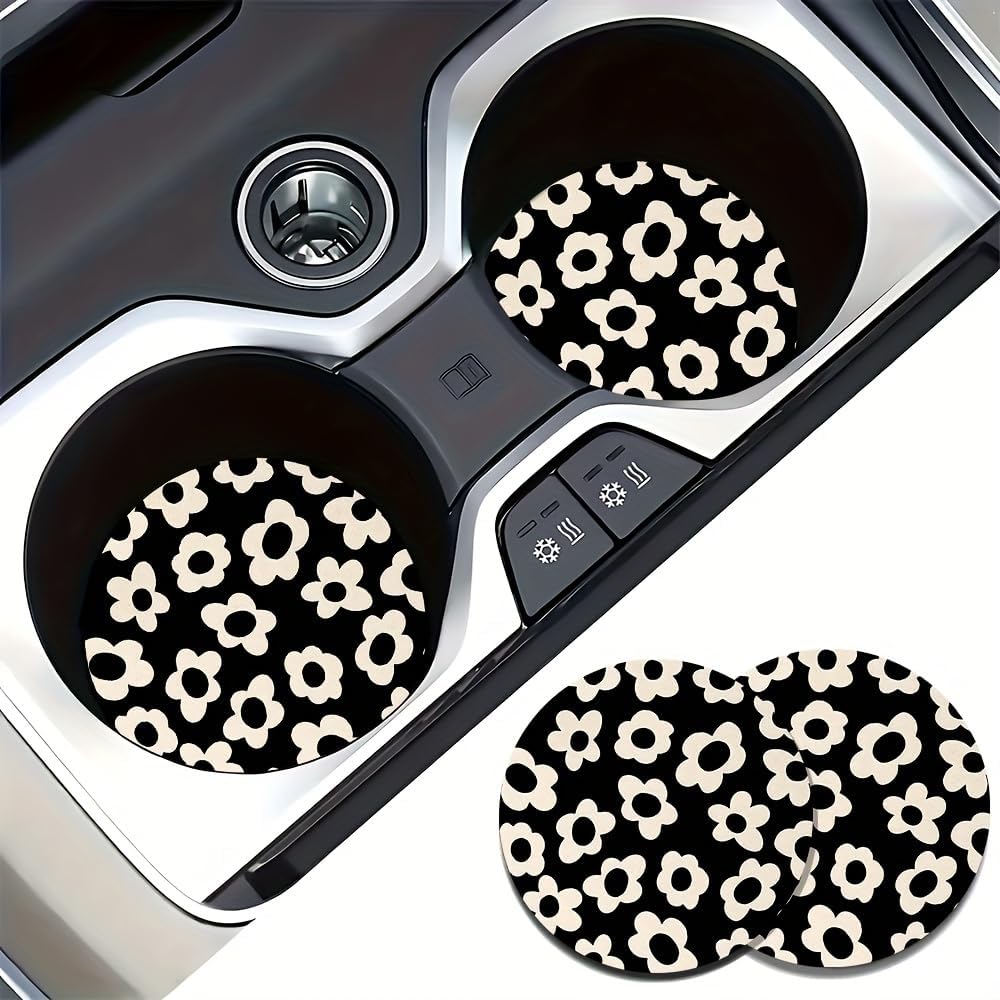 RXATTWVLY 2PCS Car Cup Holder Coasters,For Toyota Hilux Revo Invincible X GR Sport Pick up AN120 AN130 MK8 Waterproof Anti Slip Shockproof Cup Holder Insert for Easy To Clean Women Men