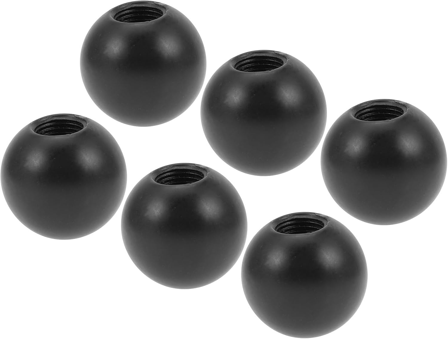 6pcs Lamp Finial Knob Shape Metal Lamp Screw Topper Shade Top Shade Finial Accessories for Decoration 2. 5cm Black