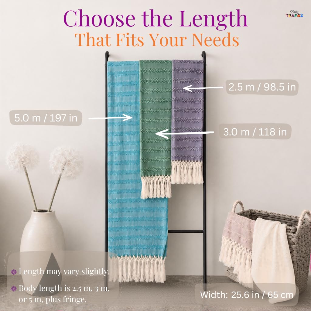 Baby Trapoz Mexikanischer Rebozo-Schal, ideal für die natürliche Geburt, Doula-Massage, 300 cm, Violett