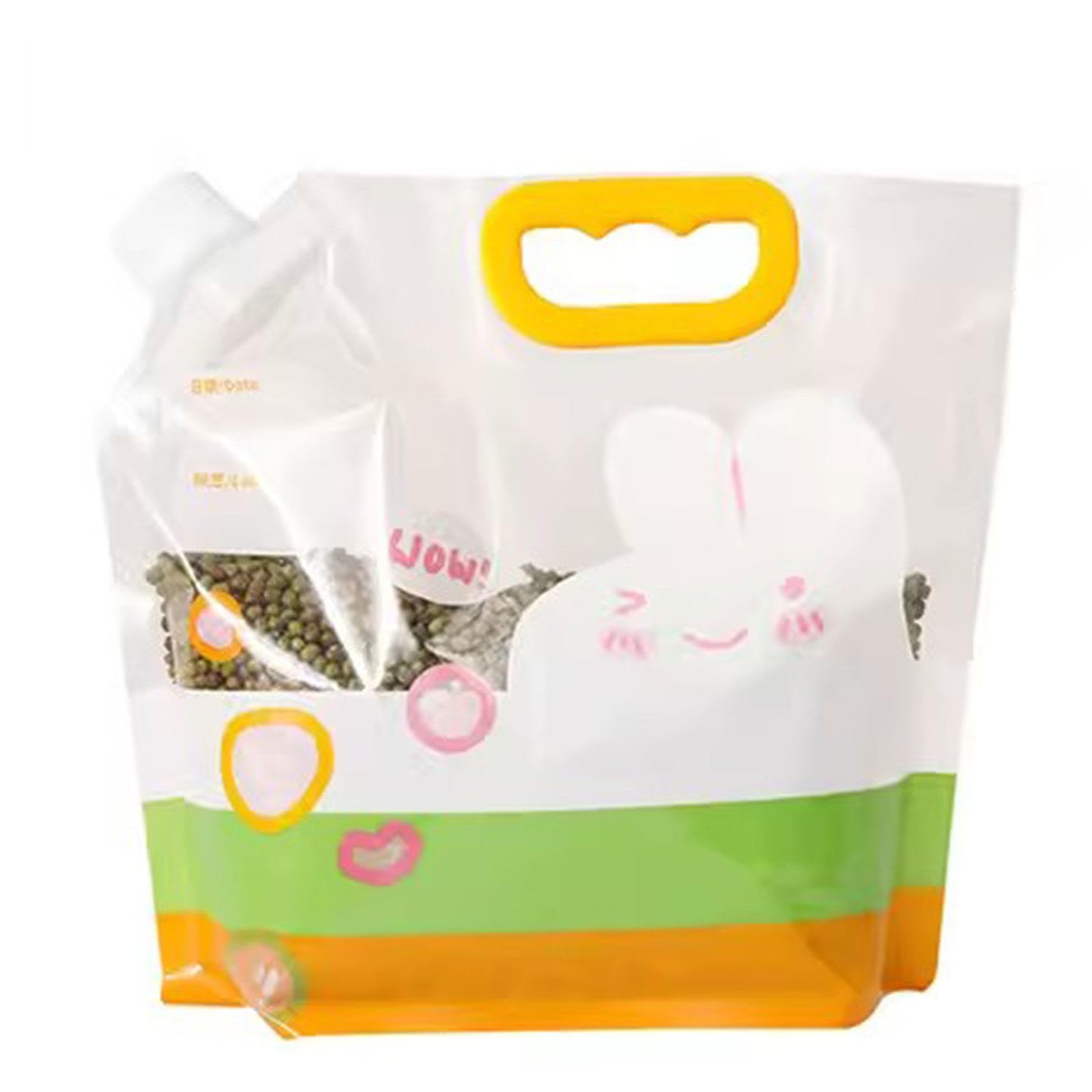 【Confezione da 12】 Borsa Portaoggetti Sigillata per Cereali e Riso - Contenitori per Cereali Ermetici Resistenti All'umidità con Coperchi - Sacchetti Portaoggetti Stand-up,9.8"x9.1"