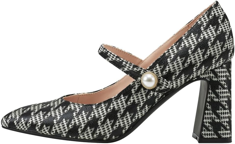 Bandolino Women's Kirsten Pump, Black/White Houndstooth, 7.5