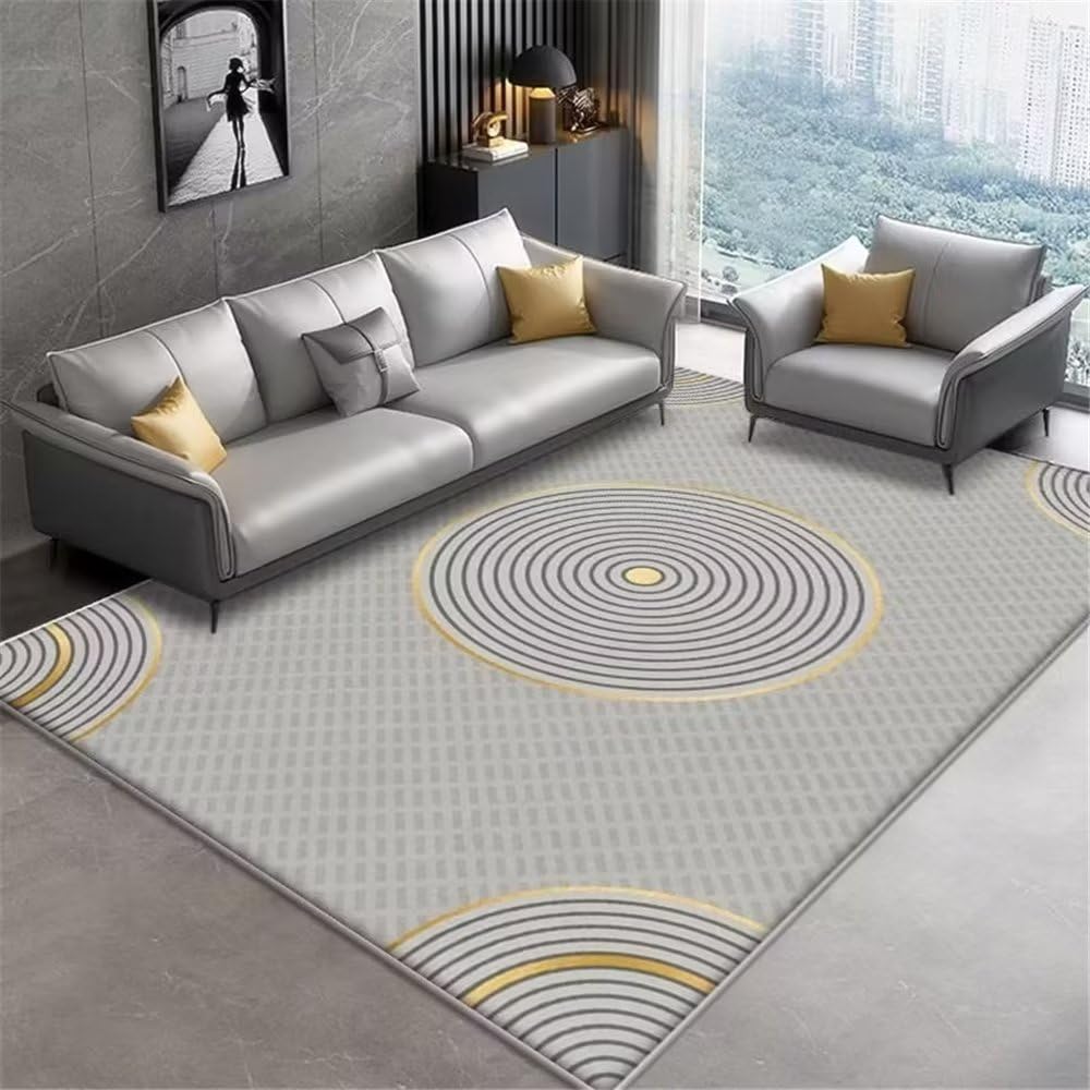 Tapis antidérapant gris à motif géométrique protection optimale du sol