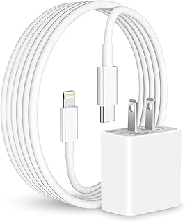 iPhone Charger Fast Charging - [Apple MFi Certified] 20W USB C Charger Block with 6FT Type C to Lightning Cable PD Adapter Wall Plug Cord Compatible with iPhone 14 13 12 11 Pro Max Mini Xs Xr X 8 iPad