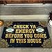 Evil Eyes Check Ya Energy Before You Come in This House Doormat Front Door Name Welcome Doormat Entryway Floor Mat Funny Doormat, Housewarming Gifts Welcome Mat 16x24 Inch