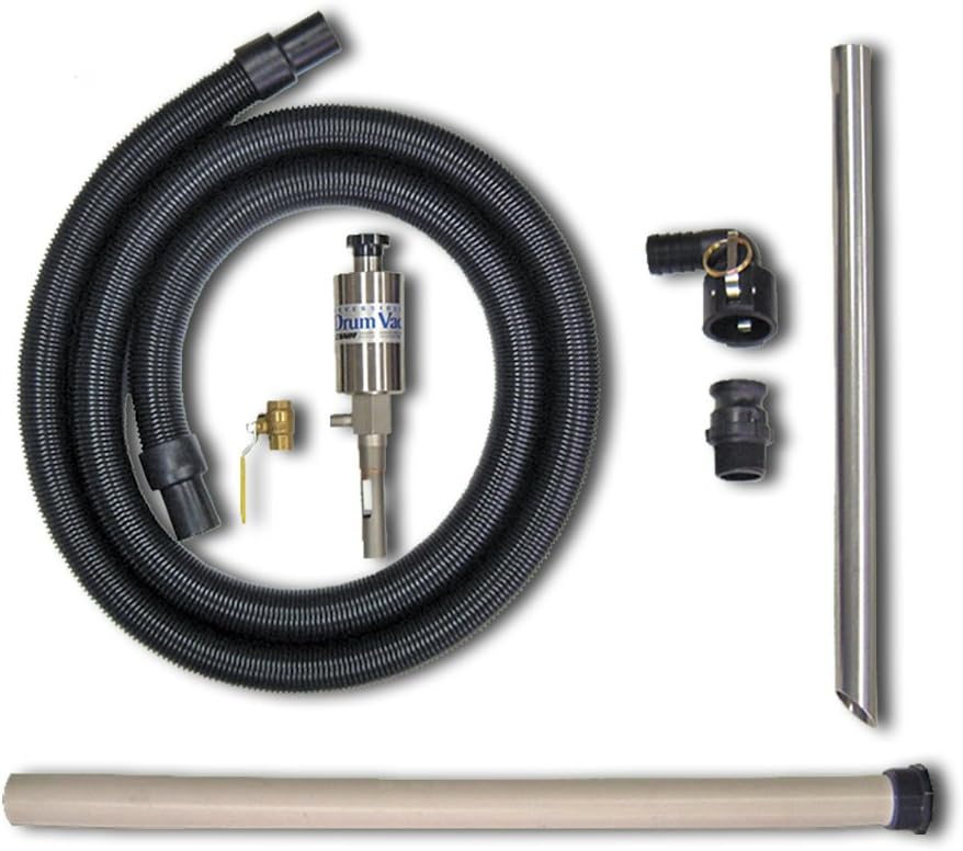 EXAIR Reversible Drum Vac System, Compressed Air Wet Vacuum Cleaner for Liquids, Commercial-Grade, Portable, Heavy-Duty, 30 Gallon
