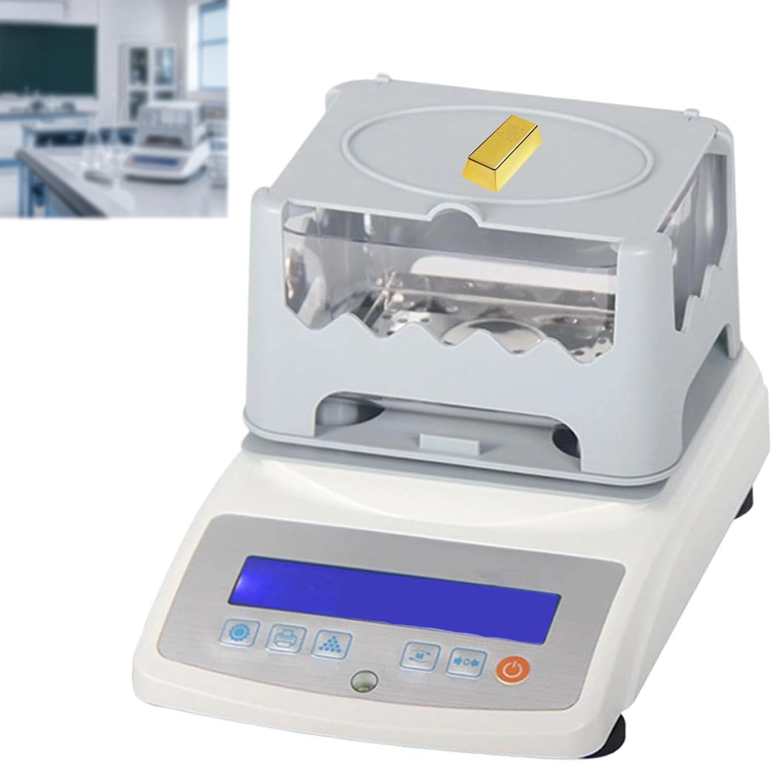GmhXylophyte Solid Density Meter Digital Density Tester Metal Purity Analyzer Solid Accuracy 0.001g/Cm3, Suitable For Density Test Of Gold, Silver, Palladium And Platinum 1200A