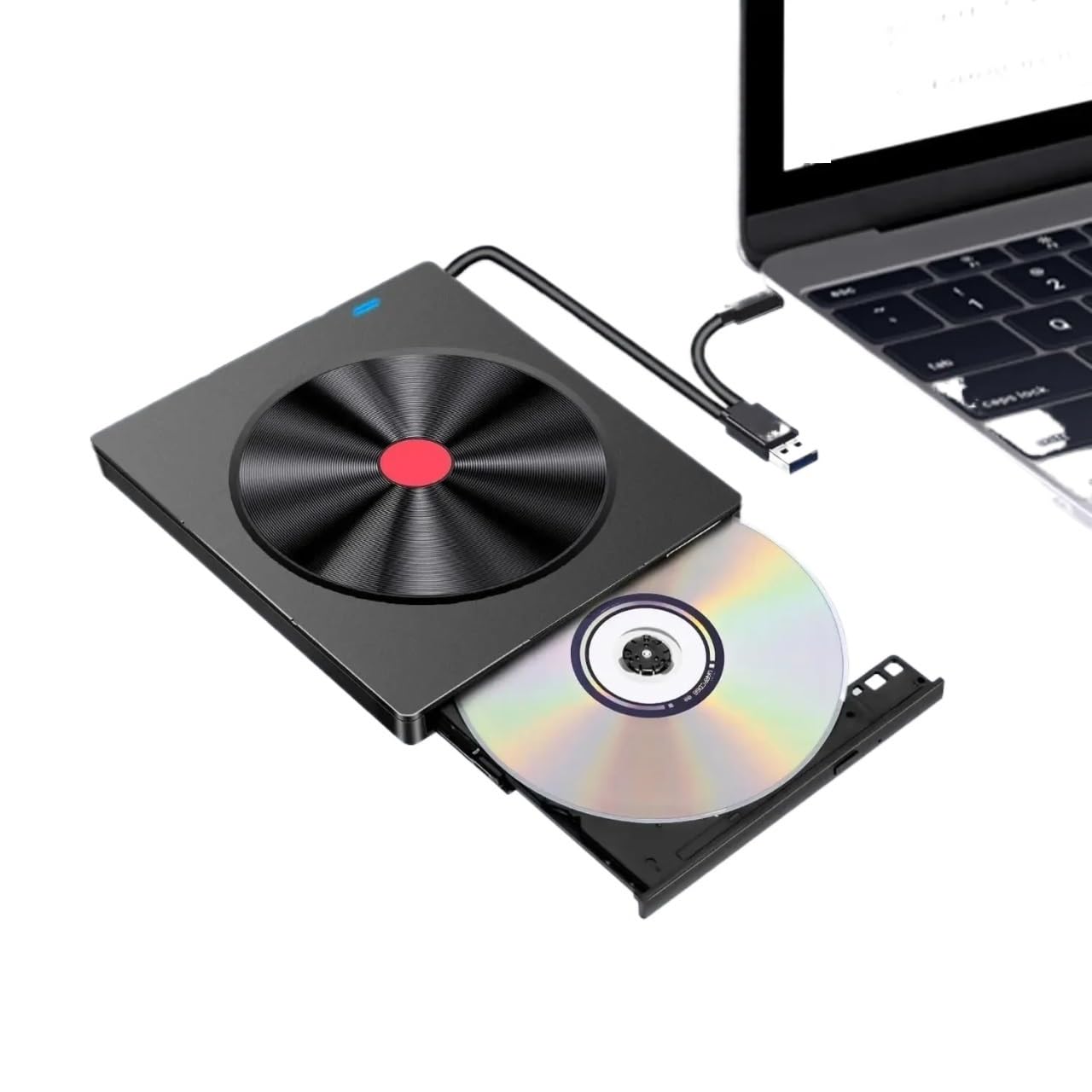 JVDDI CD Player B52 Type C USB 3.0 Lossless Read RW DVD Player Supports SD/TF Card Portable Burner