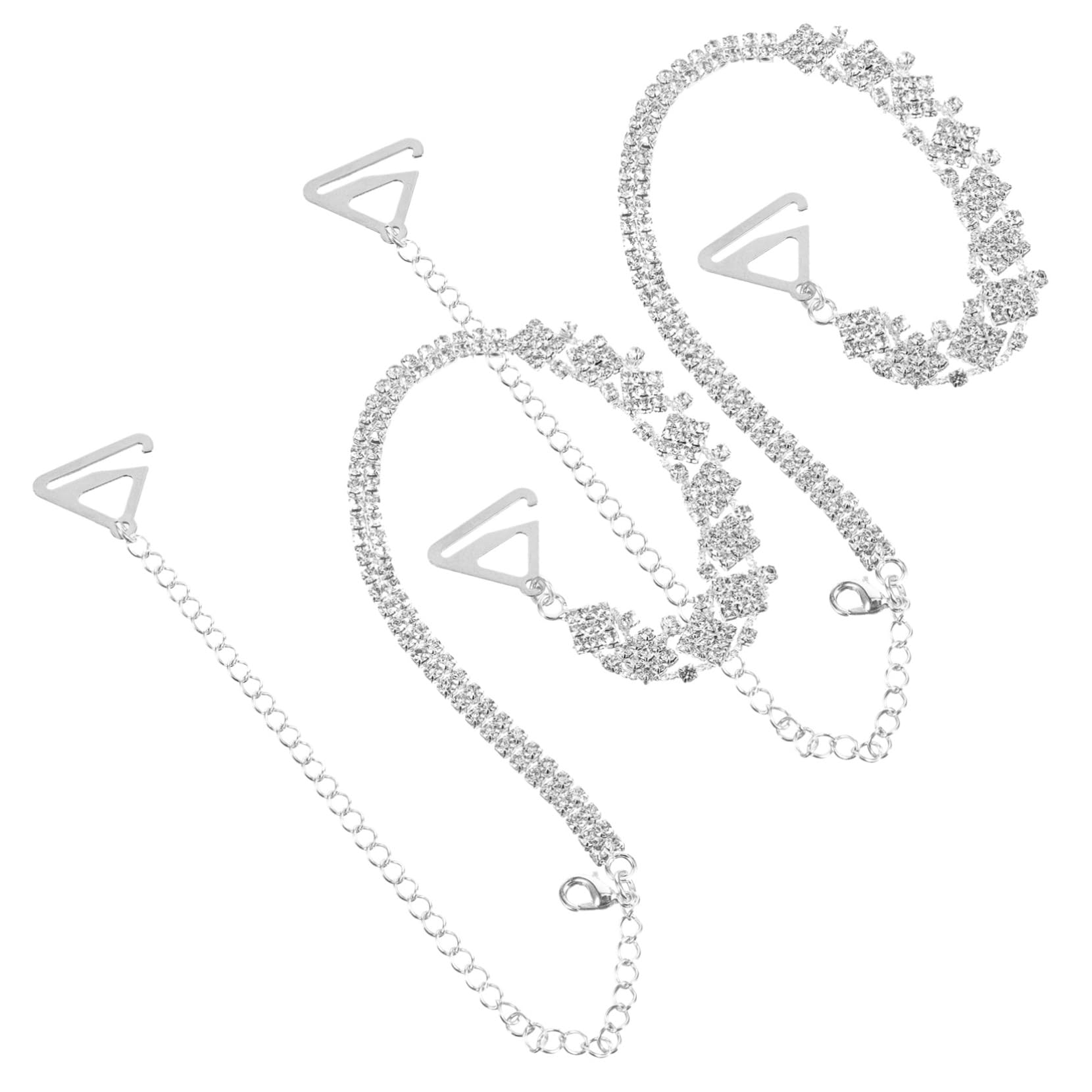 Beaupretty Rhinestones Invisibles Para Espalda Accesorios Elegantes Para Fiesta Novia