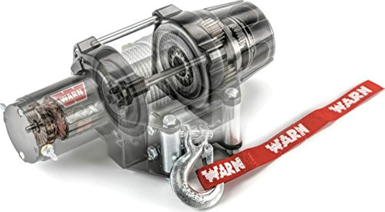 WARN 101030 VRX 35-S Powersports cabrestante con Interruptor montado en el Manillar y Cuerda sintética: 3/16 Pulgadas de diámetro x 50 pies de Largo, Capacidad de 1.75 toneladas (3.5 Libras)