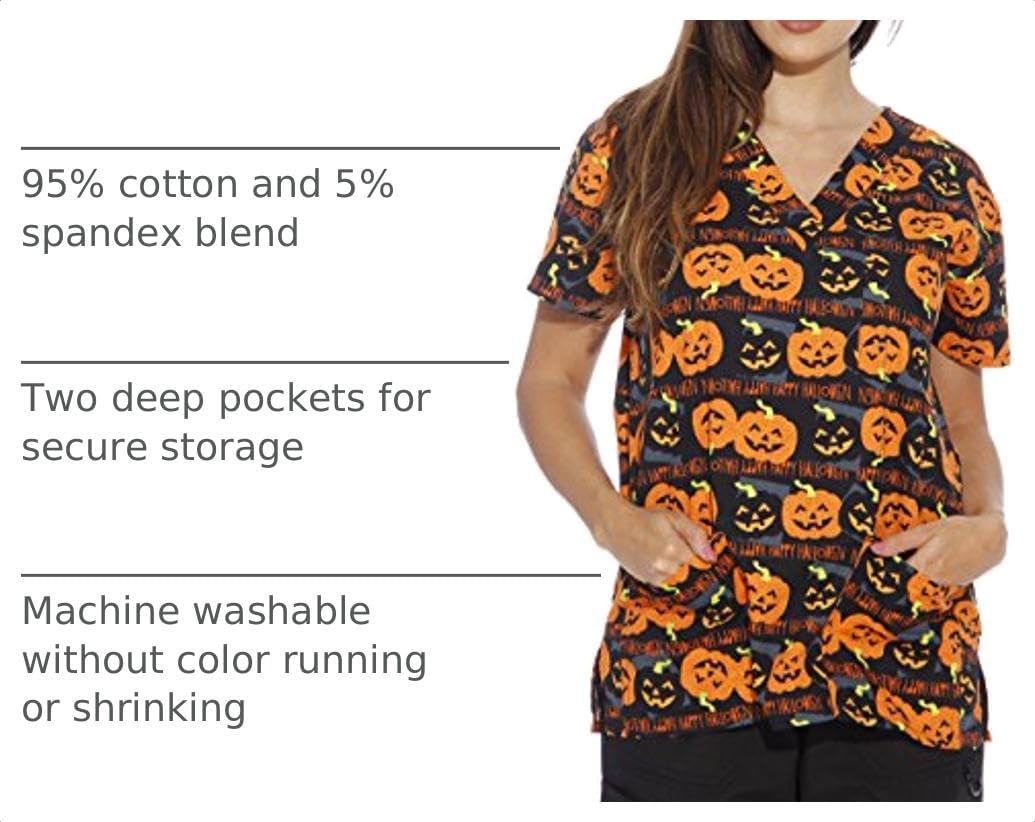 Just Love Womens Holiday Scrub Tops