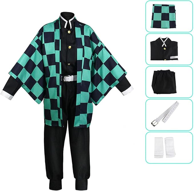 Amazon.co.jp: [LHMQ] 鬼滅の刃 コスプレ衣装 ウィッグ付き 竈門
