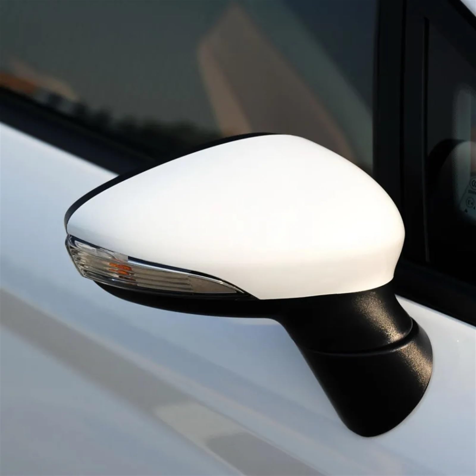 Couvercle de remplacement de rétroviseur blanc gauche/droite, coque de protection for Ford Fit for Fiesta 2008 – 2017, accessoires de voiture(Left)