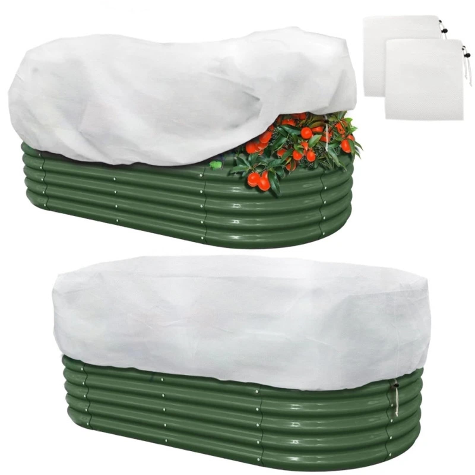zyrqon 2pcs Rectangular Plant Freeze Canopies 4.1x2 Feet For Cyclical Security Of Vegetables Posies And Juvenile Bushes In Outdoor