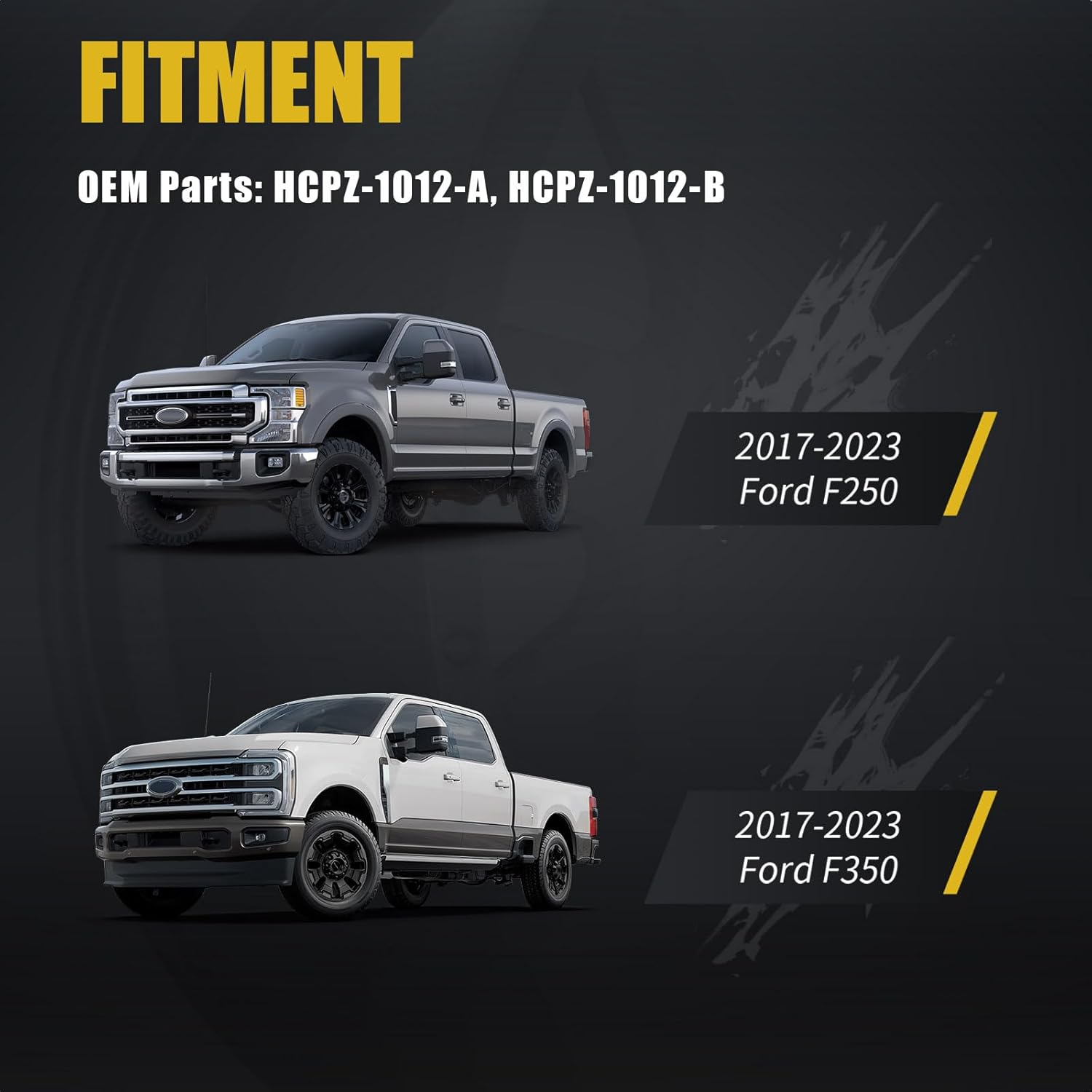 32 Pcs M14x1.5 One-Piece Design Chrome Lug Nuts for 2017-2025 Ford F250 F350 Super Duty HCPZ-1012-B HCPZ-1012-A (Black)