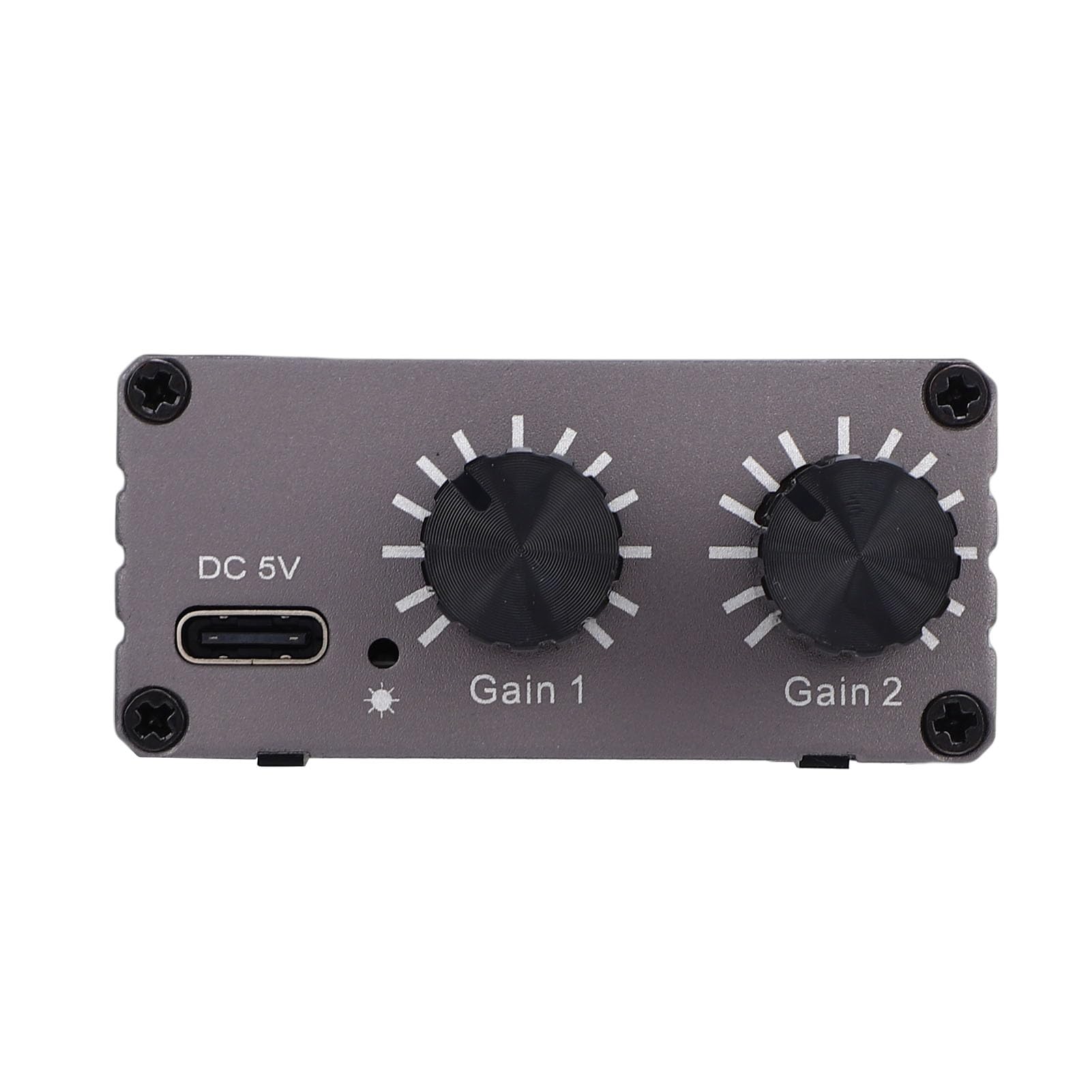 Table de Mixage Audio Stéréo 2 Canaux (2 Entrées/1 sortie), Double Contrôle du Volume (prise Jack 3,5 mm), Boîtier en Alliage D'aluminium, Compatible avec Ordinateurs, Casques