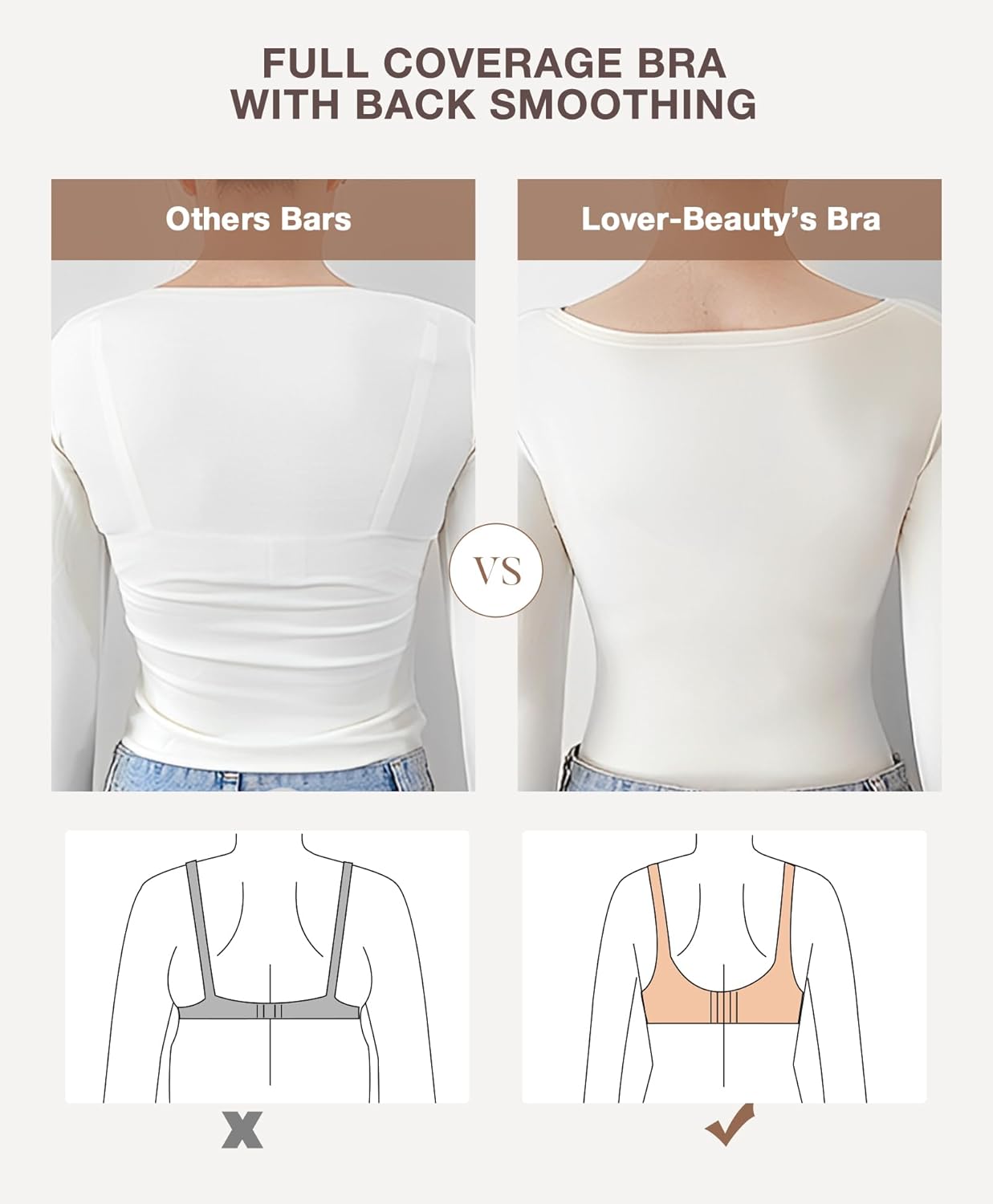 Lover-Beauty Minimizer Bras for Women Full Coverage Unlined Underwire Bras Plus Size Lifting Bra for Heavy Breast, Black 34D - Image 4